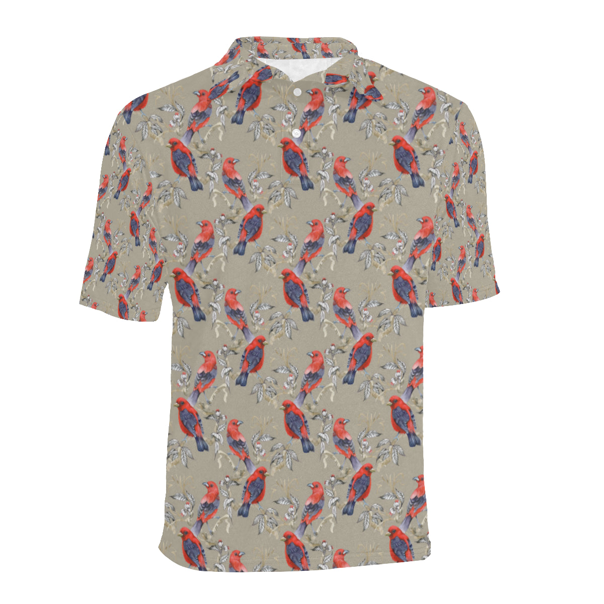 Birds Pattern Print Design 05 Men Polo Shirt