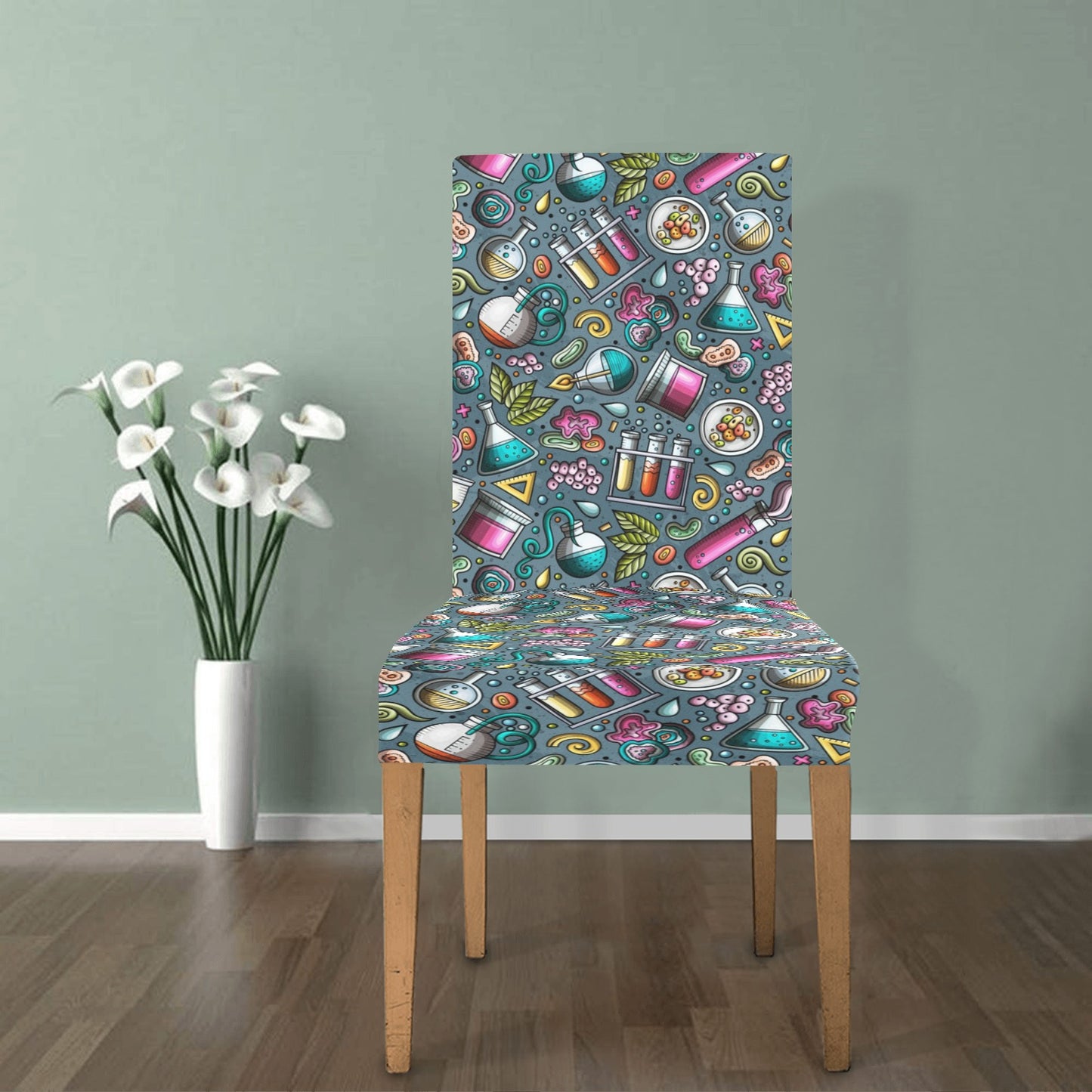 Science Print Design LKS304 Dining Chair Slipcover