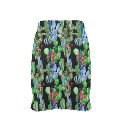 Cactus Watercolor Style Print 17" Golf & Pickleball Skort with Pockets