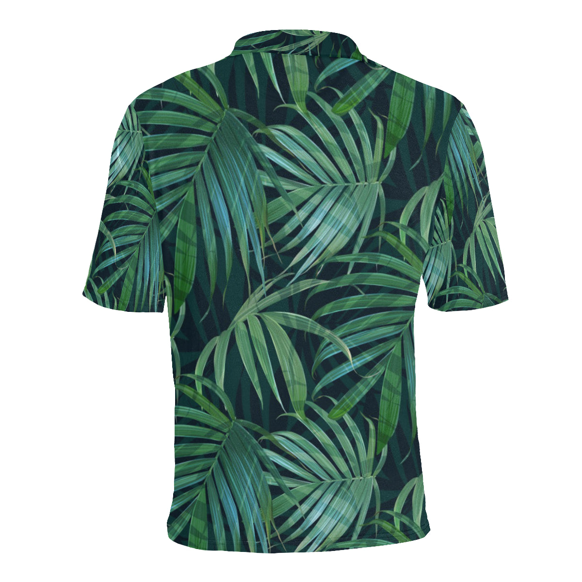 Tropical Flower Pattern Print Design TF011 Men Polo Shirt