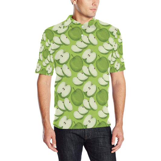 Apple Pattern Print Design AP010 Men Polo Shirt