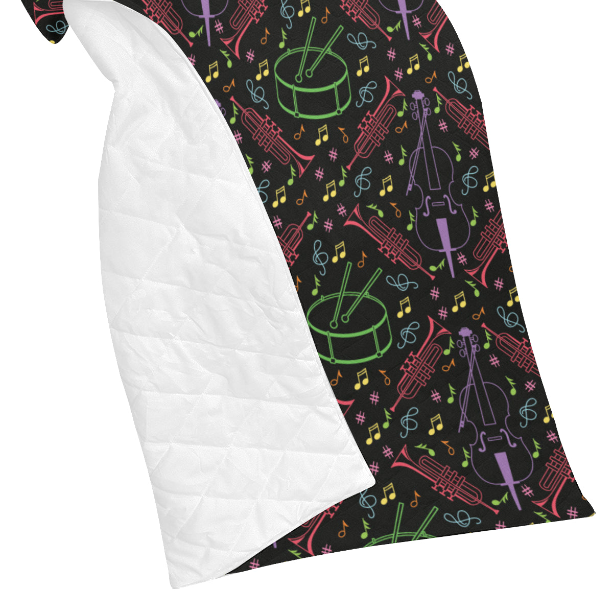 Cello Neon Pattern Print Design 02 Premium Quilt