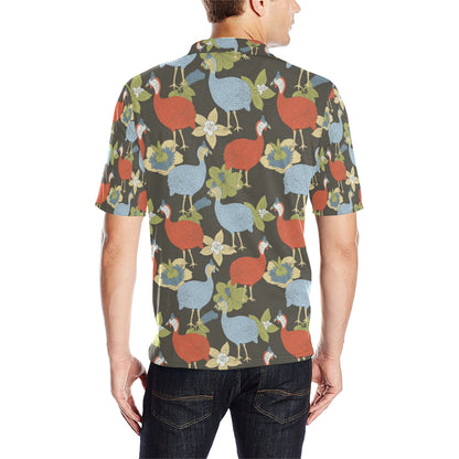 Guinea Fowl Pattern Print Design 02 Men Polo Shirt