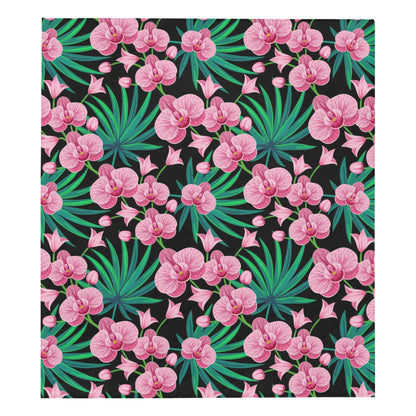 Orchid Pink Pattern Print Design OR06 Premium Quilt