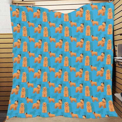 Briards Pattern Print Design 01 Premium Quilt