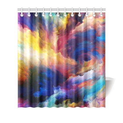 Vortex Twist Swirl Water Color Design Shower Curtain