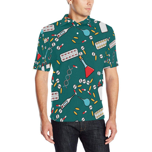 Nurse Pattern Print Design A05 Men Polo Shirt