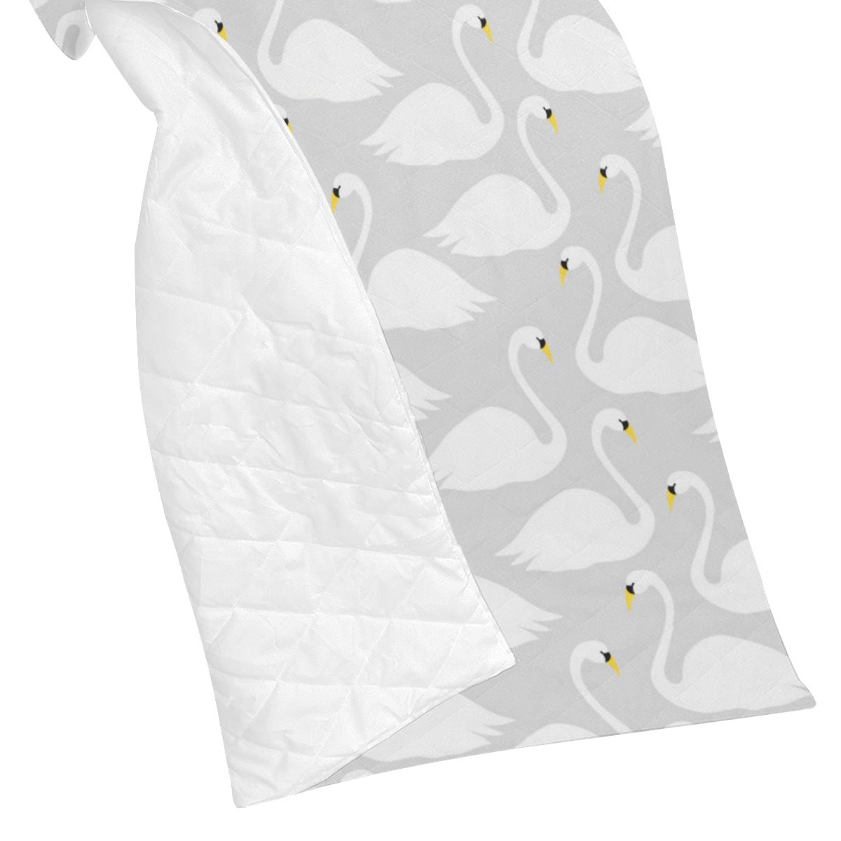 Swan Pattern Print Design 02 Premium Quilt