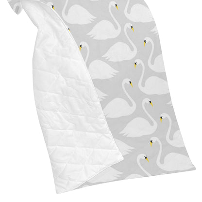 Swan Pattern Print Design 02 Premium Quilt