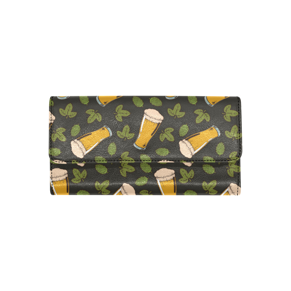 Beer Iris Pattern Print Design 02 Women's Trifold Wallet