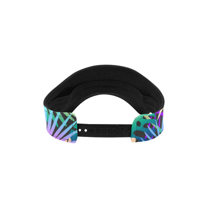 Neon Flower Tropical Palm Leaves Unisex Sun Visor
