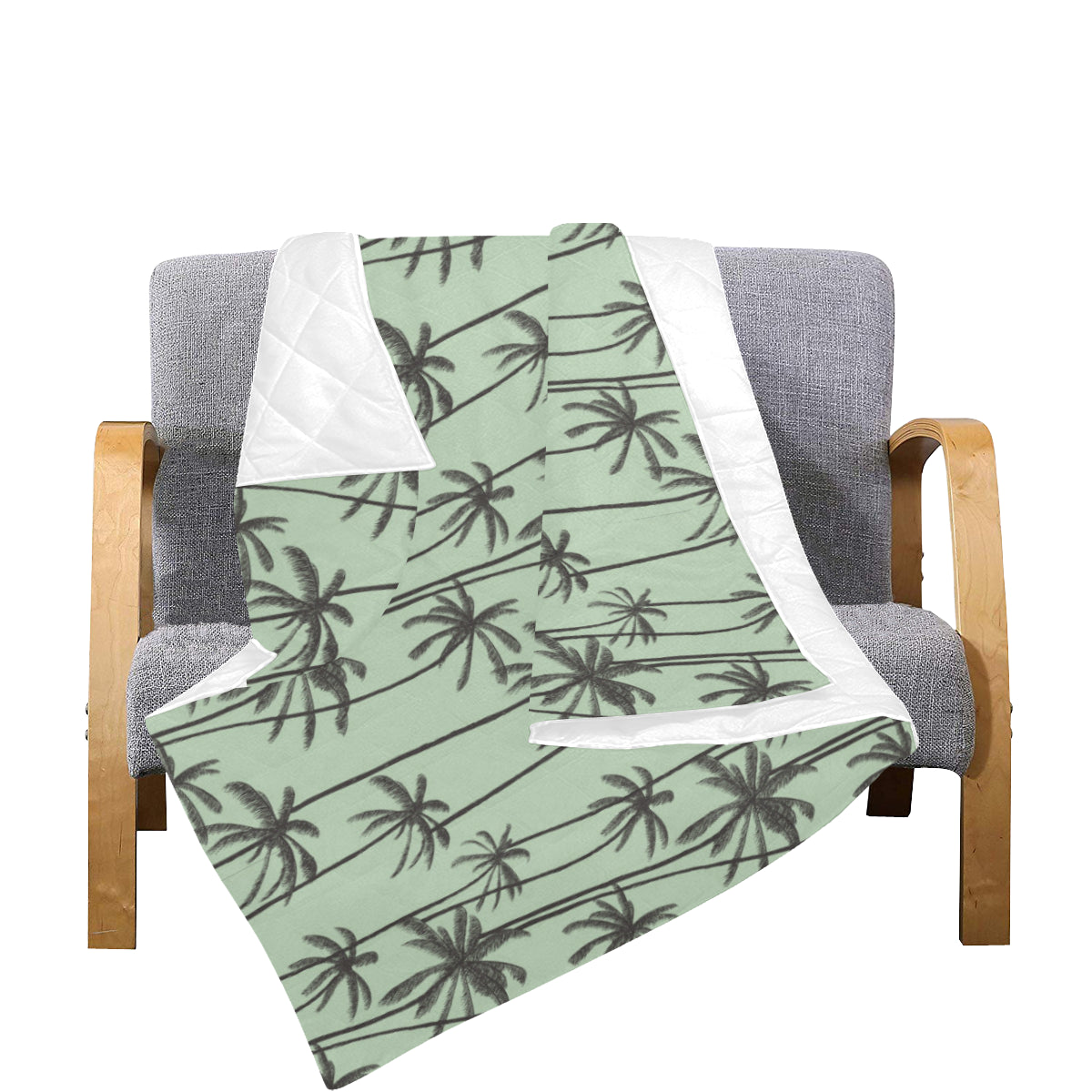 Palm Tree Pattern Print Design A04 Premium Quilt