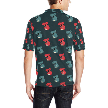 Koala Pattern Print Design 02 Men Polo Shirt