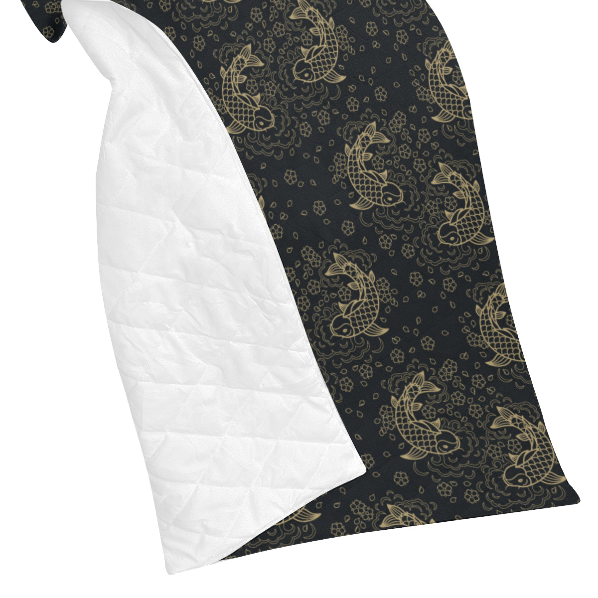 KOI Fish Pattern Print Design 02 Premium Quilt