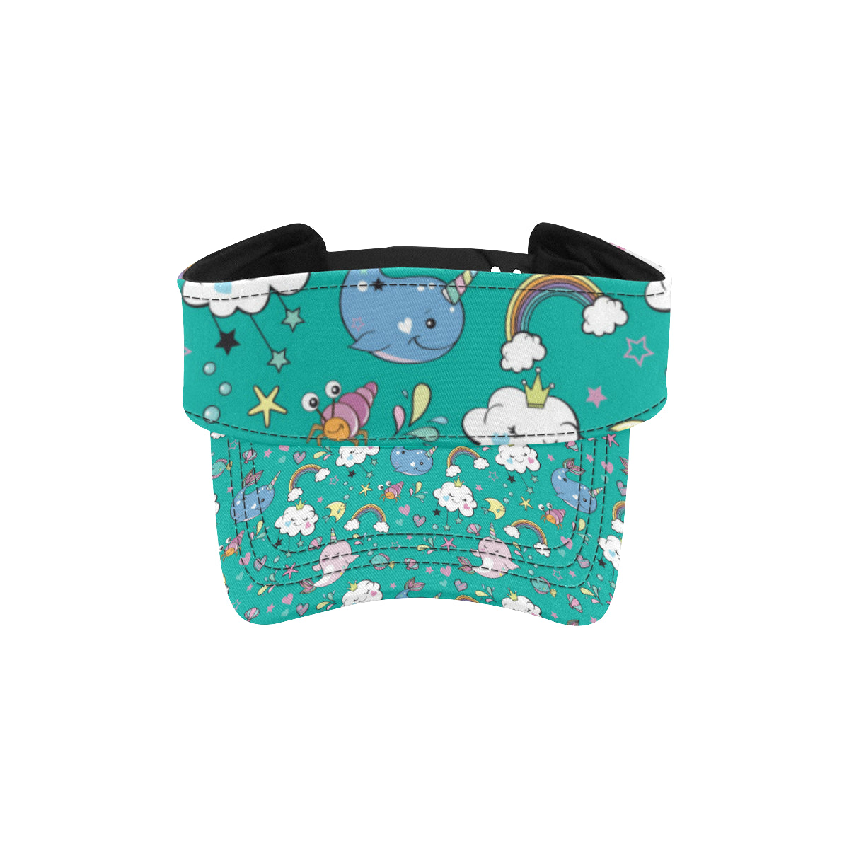 Narwhal Pattern Print Design 04 Unisex Sun Visor