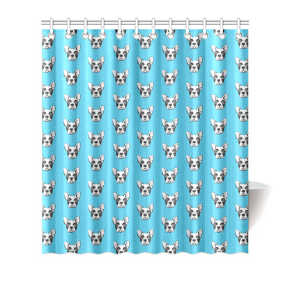 Boston Terrier Pattern Print Design 01 Shower Curtain