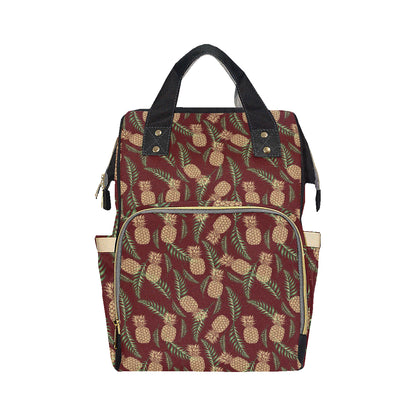 Pineapple Pattern Print Design PP013 Diaper Bag Backpack