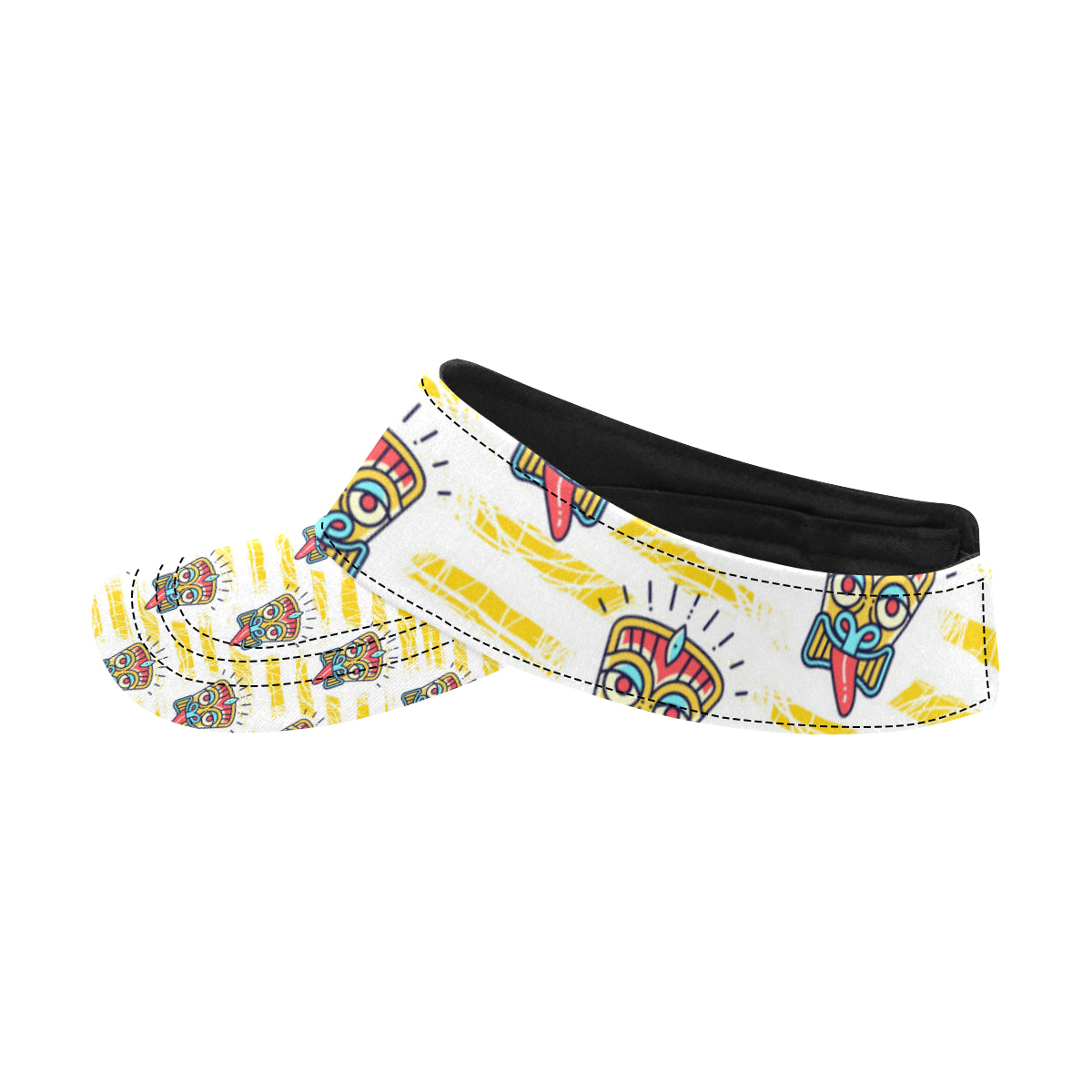 Tiki Smile Mask Print Pattern Unisex Sun Visor