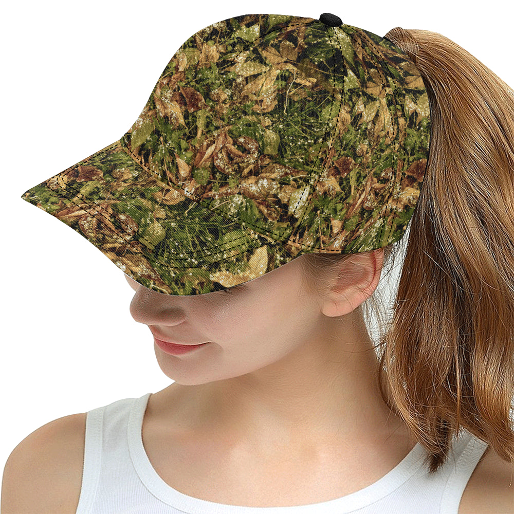 Camo Realistic Tree Forest Texture Print Snapback Cap