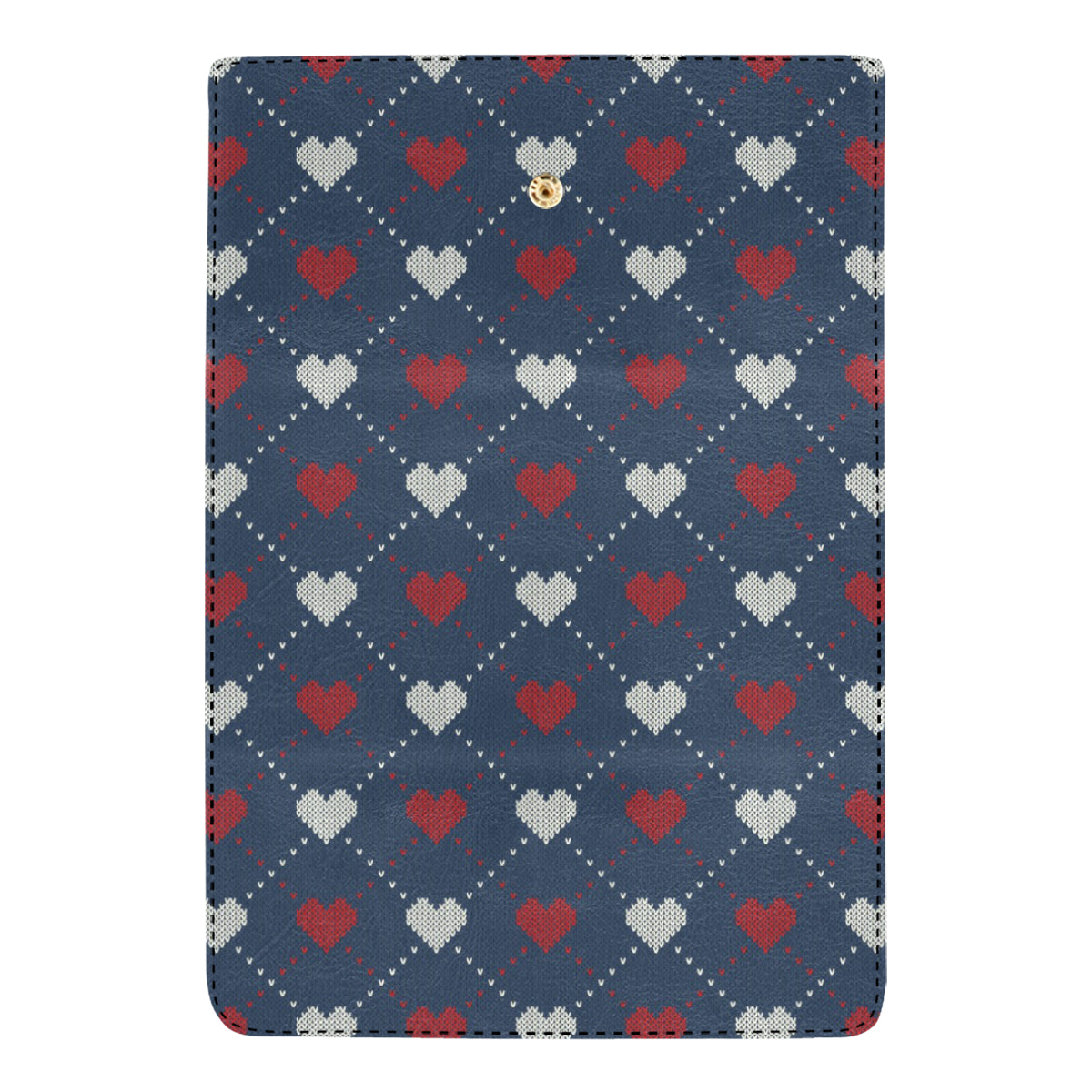 Heart Knit Pattern Print Design HE05 Women's Trifold Wallet