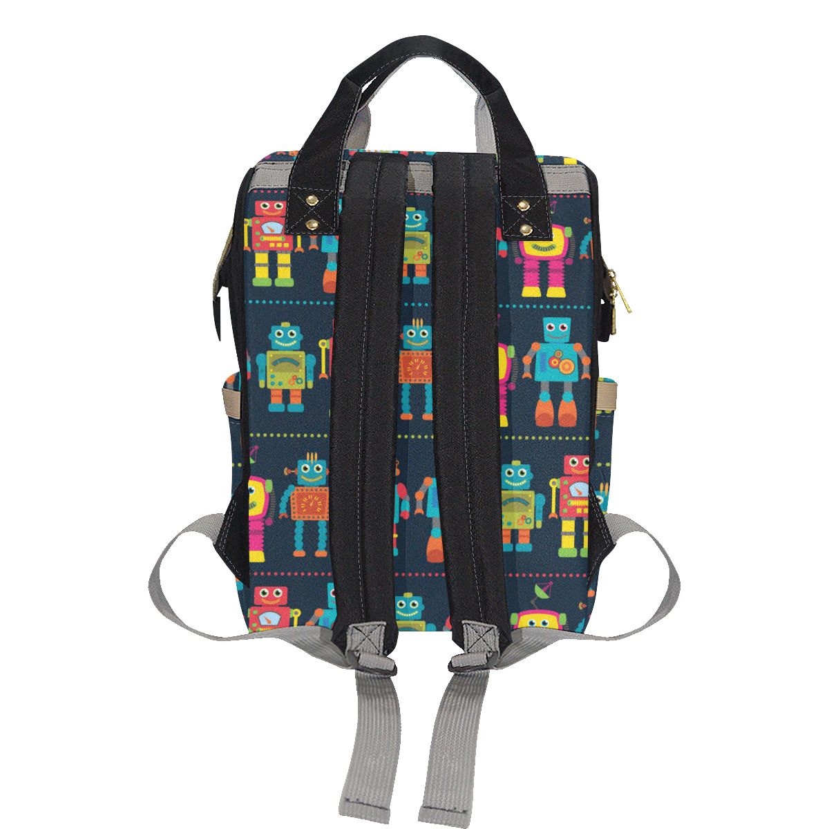 Robot Pattern Print Design A01 Diaper Bag Backpack
