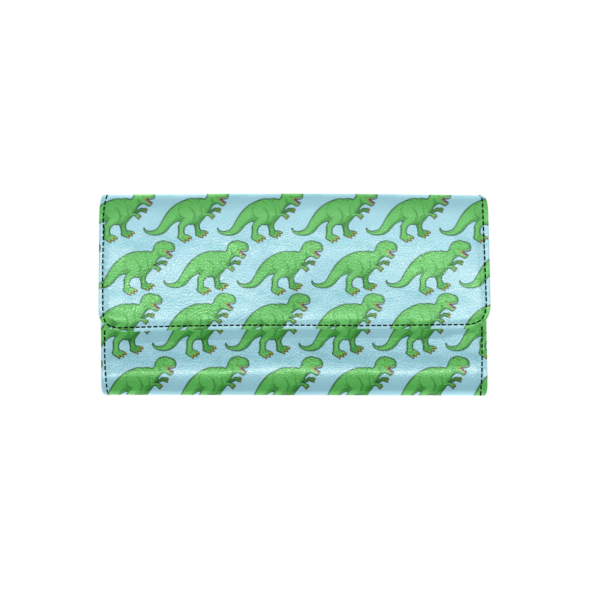 T Rex Pattern Print Design A01 Women's Trifold Wallet