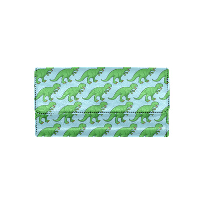 T Rex Pattern Print Design A01 Women's Trifold Wallet