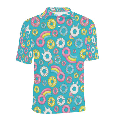 Donut Pattern Print Design DN013 Men Polo Shirt
