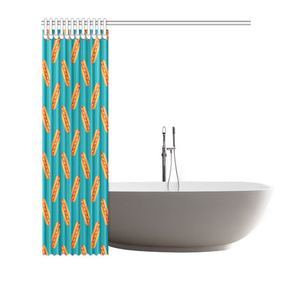 Hot Dog Pattern Print Design 03 Shower Curtain