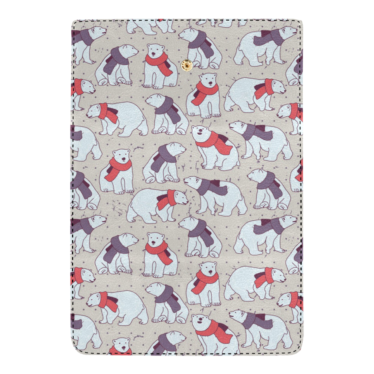 Polar Bear Pattern Print Design PB04 Women's Trifold Wallet