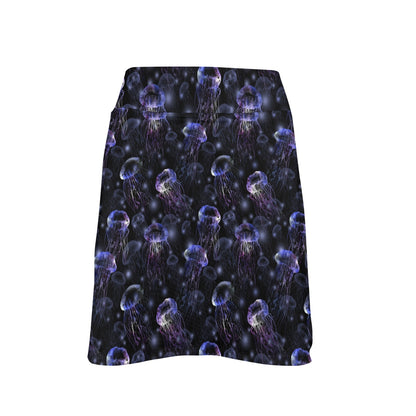 Jellyfish Themed 17" Golf & Pickleball Skort with Pockets