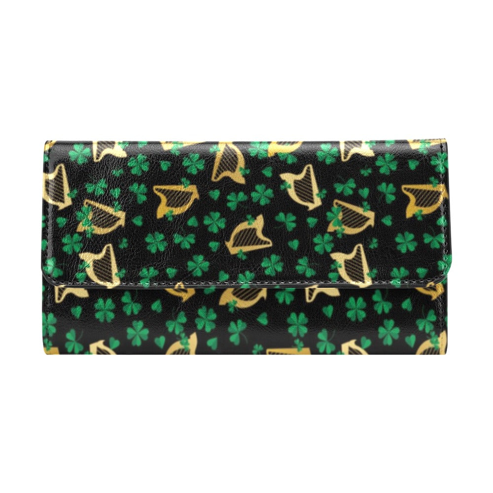 Harp Print Design LKS402 Women's Trifold Wallet