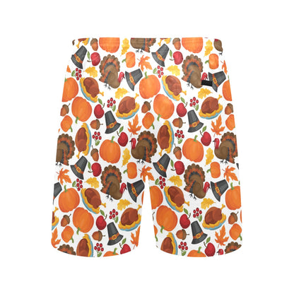 Thanksgiving Print Design LKS304 Men's Swim Trunks Beach Shorts