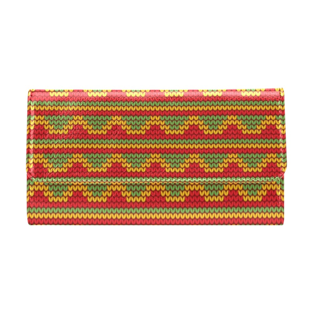 Rasta Reggae Color Print Women's Trifold Wallet