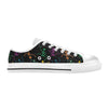 Skeleton Colorful Print Design LKS302 Women's White Low Top Shoes