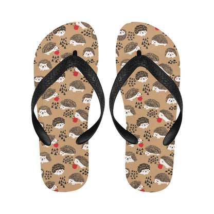 Hedgehog Print Design LKS403 Flip Flops