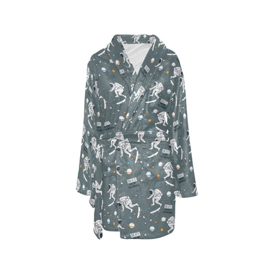 Skateboard Print Design LKS306 Women's Fleece Robe