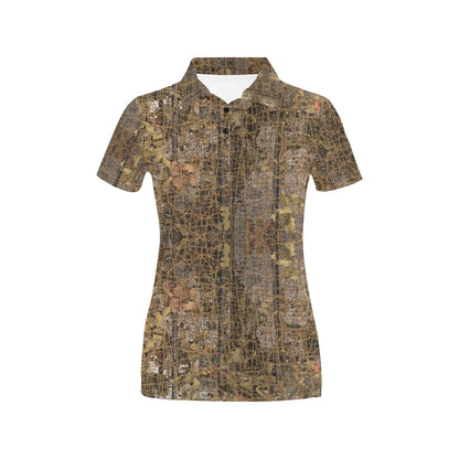 Camouflage Realtree Pattern Print Design 01 Women's Polo Shirt