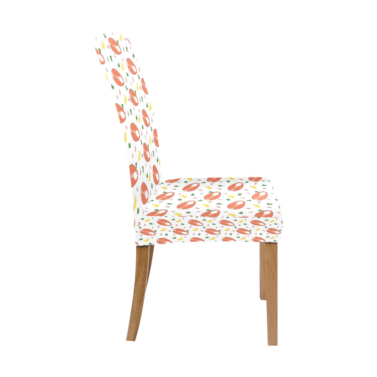 Salmon Steak Print Design LKS303 Dining Chair Slipcover