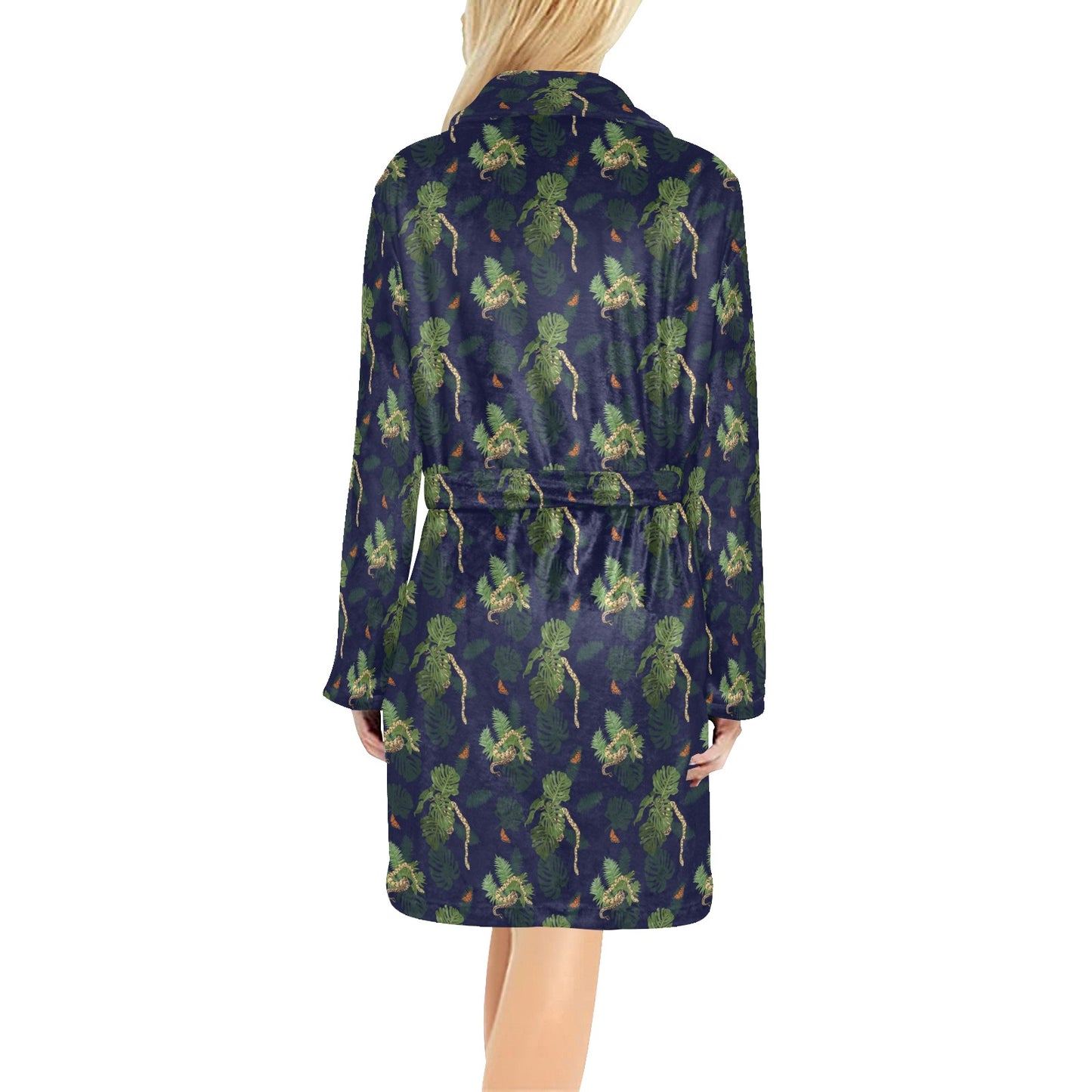 Boa Pattern Print Design 02 Women's Fleece Robe