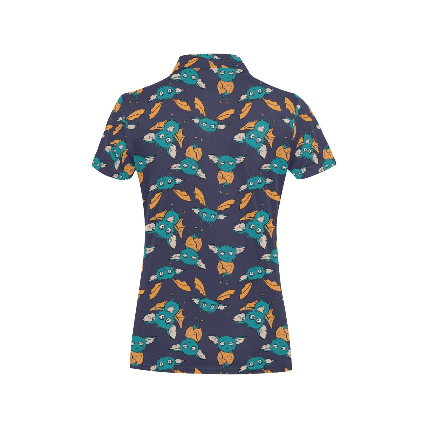 Bat Pattern Print Design 07 Women's Polo Shirt