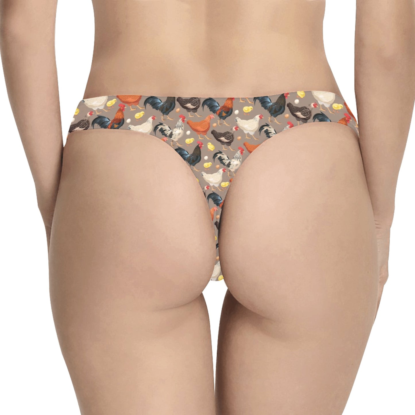 Chicken Evolution Pattern Women's Thongs