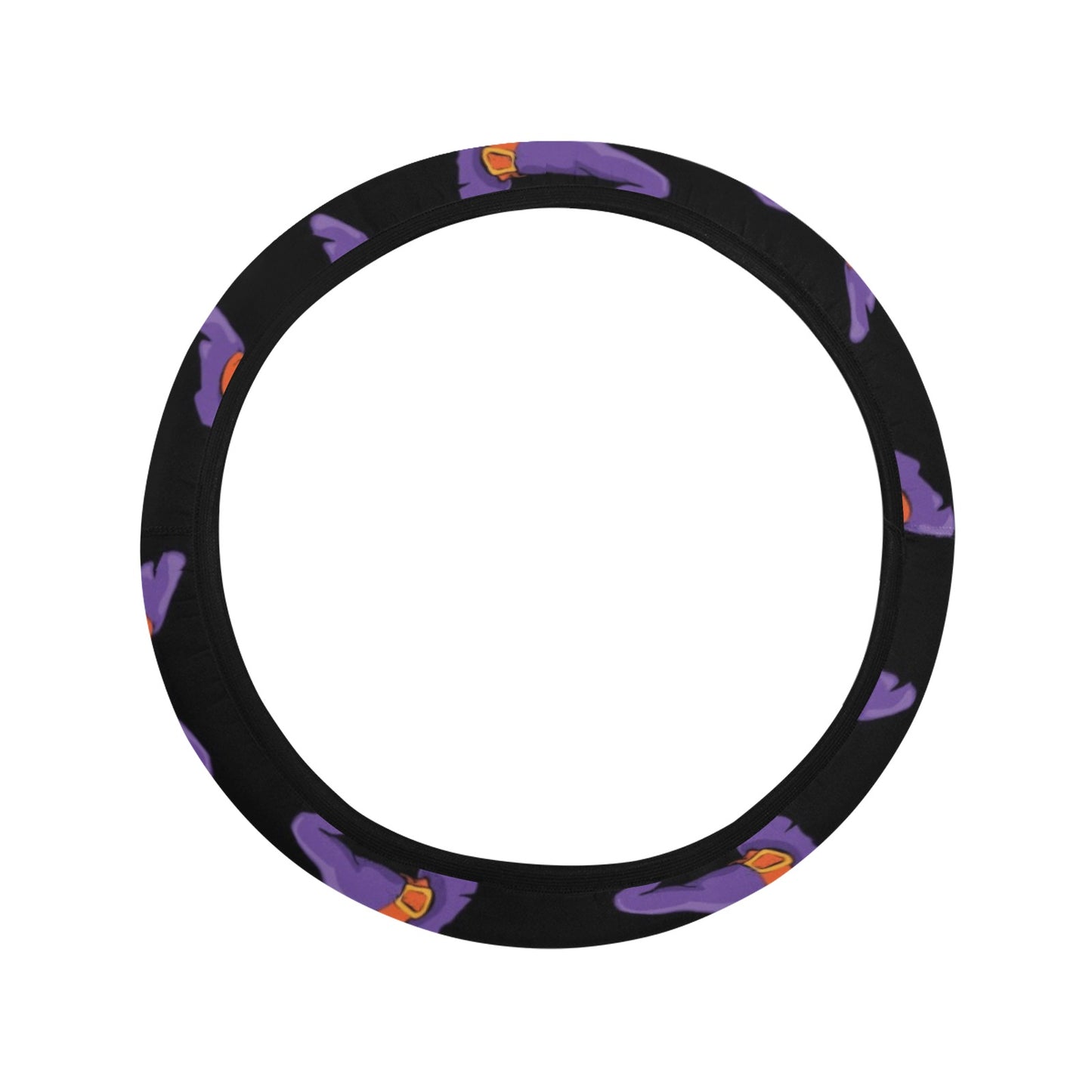 Witch Hat Print Design LKS304 Steering Wheel Cover with Elastic Edge