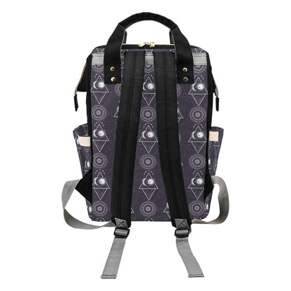 Sun Moon Print Design LKS309 Diaper Bag Backpack