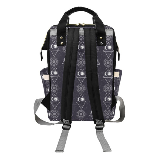 Sun Moon Print Design LKS309 Diaper Bag Backpack