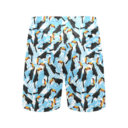 Toucan Print Design LKS303 Men's Swim Trunks Beach Shorts