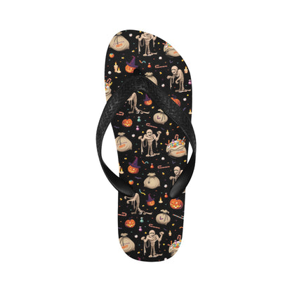 Mummy Halloween Print Design LKS303 Flip Flops