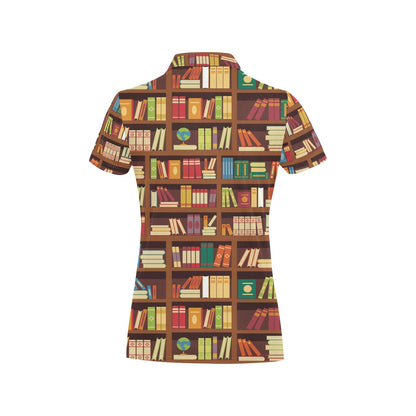 Book Pattern Print Design 06 Women's Polo Shirt