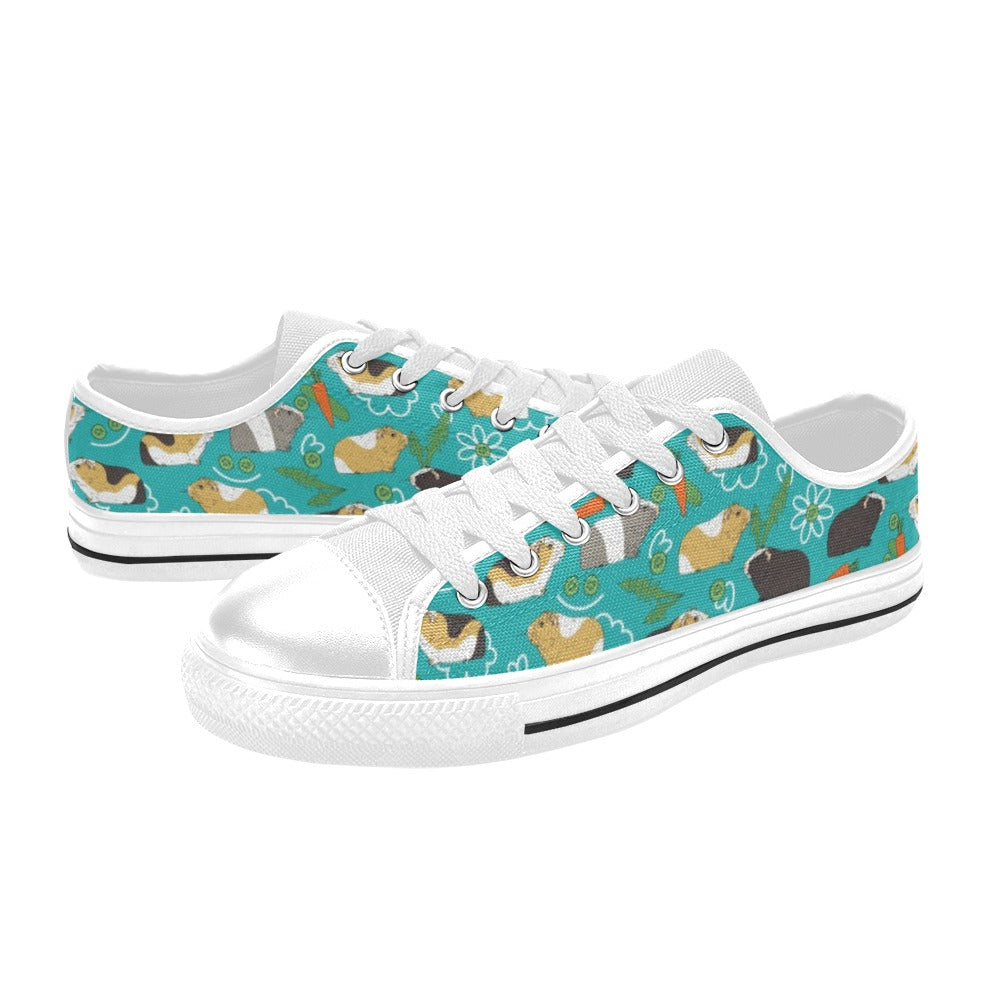 Guinea Pig Print Design LKS402 Women's White Low Top Shoes