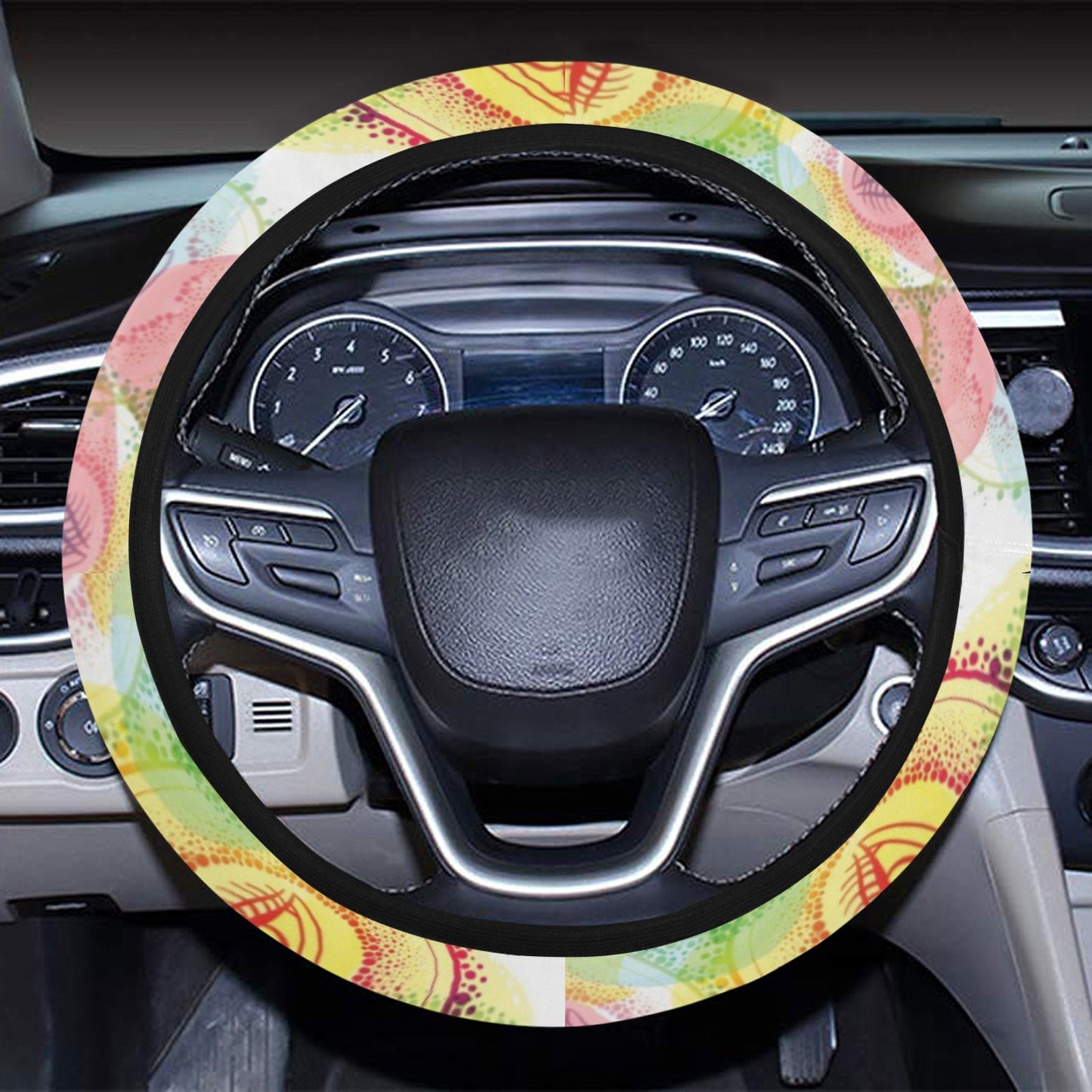 Third Eye Print Design LKS303 Steering Wheel Cover with Elastic Edge